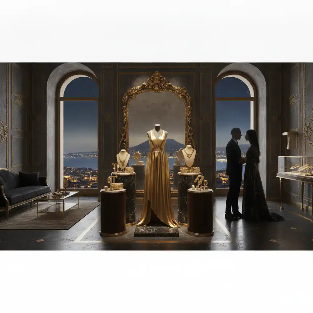 Boutique GoldenCampaign Vision a Napoli con design elegante